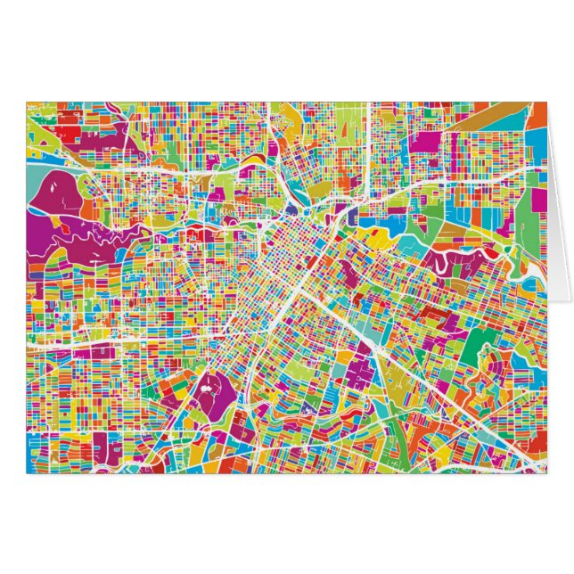 Houston, Texas | Neon Map (Front Horizontal)