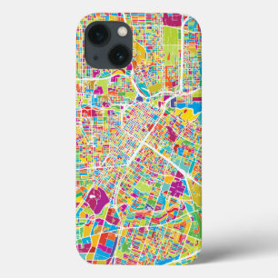 Houston, Texas   Neon Map iPhone 13 Case