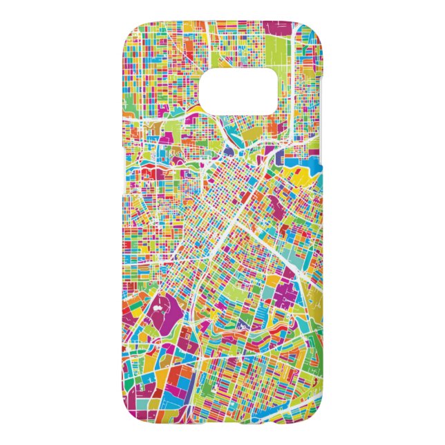 Houston, Texas | Neon Map Case-Mate Samsung Galaxy Case (Back)