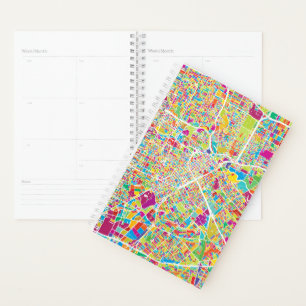 Houston, Texas   Neon Map Planner