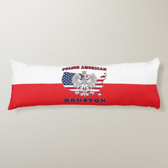 Houston Texas Polish American Body Cushion (Front)