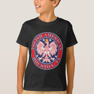 Houston Texas Polish American Eagle T-Shirt