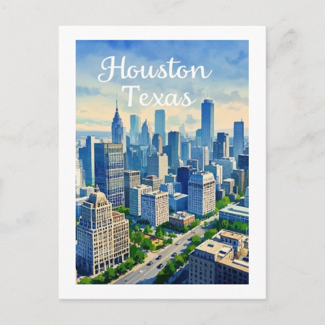 Houston Texas Postcard (Front)