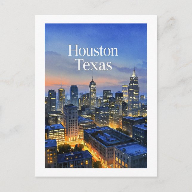 Houston Texas Postcard (Front)