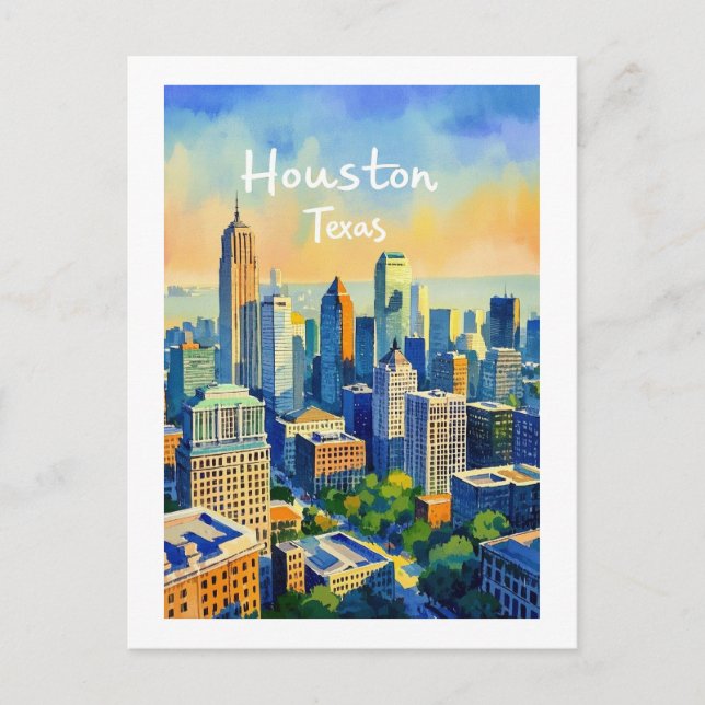 Houston Texas Postcard (Front)