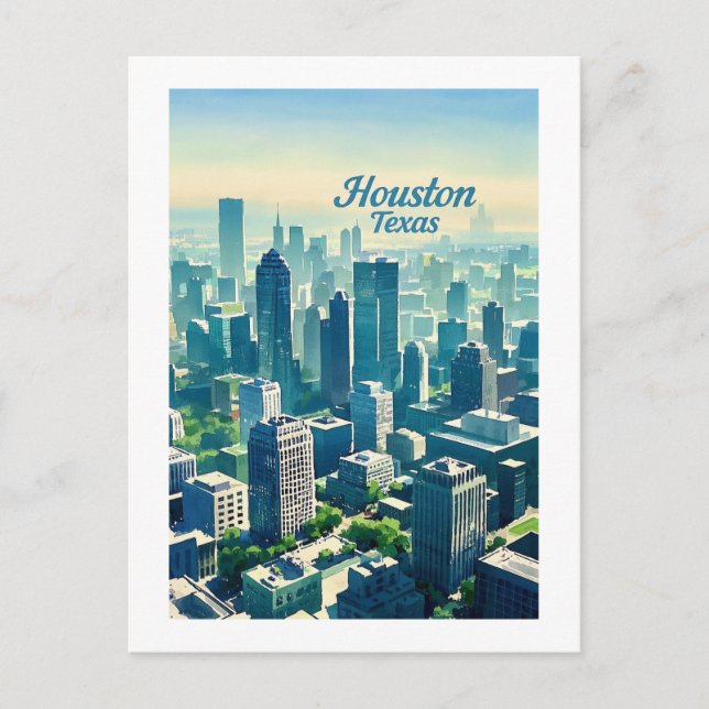 Houston Texas Postcard (Front)
