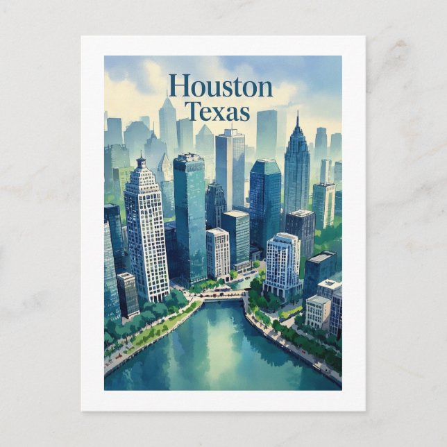 Houston Texas Postcard (Front)