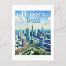Houston Texas Postcard