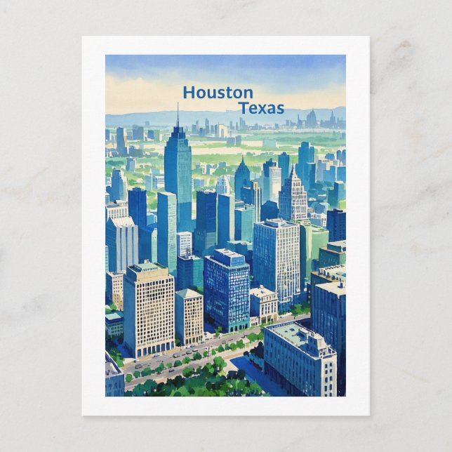 Houston Texas Postcard (Front)