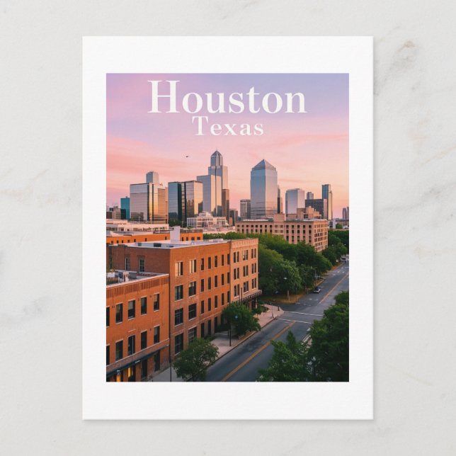 Houston Texas Postcard (Front)