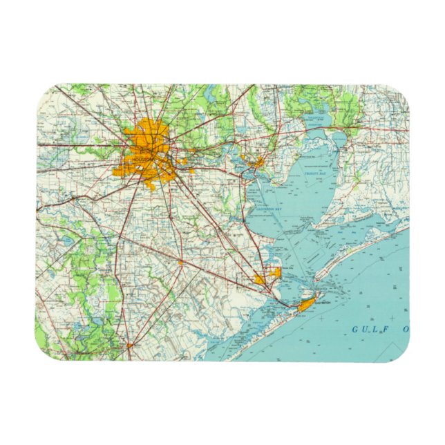 Houston Texas postcard Magnet (Horizontal)