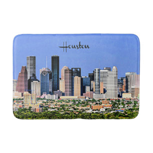 Houston, Texas scenic cityscape photo Bath Mat