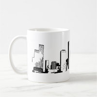Houston, Texas Skyline, Black - Line Art