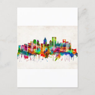 Houston Texas Skyline Invitation Postcard