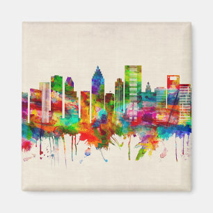 Houston Texas Skyline Magnet