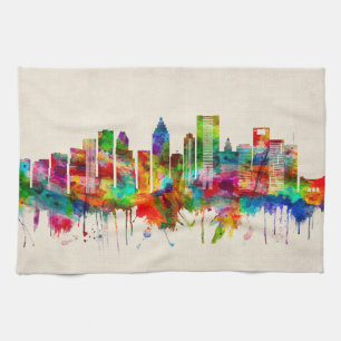 Houston Texas Skyline Tea Towel