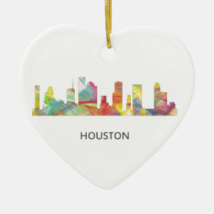 HOUSTON TEXAS SKYLINE WB1 - CERAMIC TREE DECORATION