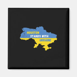 Houston Texas Stands With Ukraine Magnet