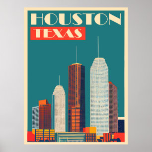Houston, Texas, Travel Poster