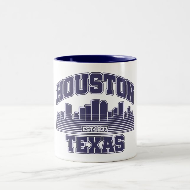 Houston,Texas Two-Tone Coffee Mug (Center)