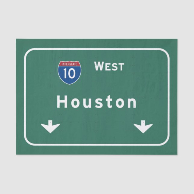 Houston Texas tx Interstate Highway Freeway Road : Tissue Paper (Front)