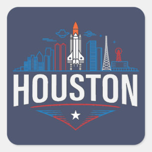 Houston Texas United States of America Square Sticker