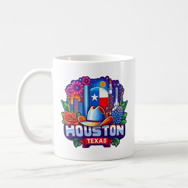Houston, Texas USA Coffee Mug (Left)