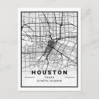 Houston Texas USA Travel City Map Poster