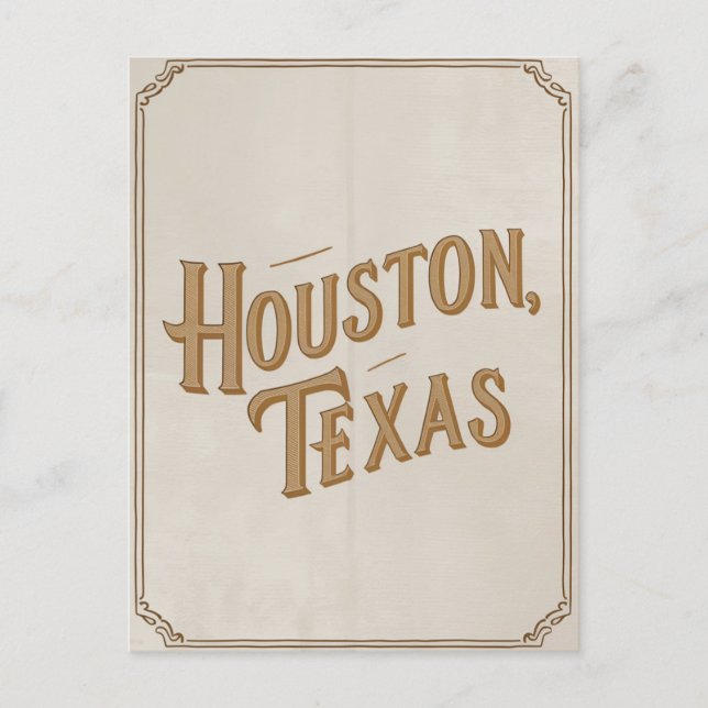 Houston Texas Vintage Postcard (Front)