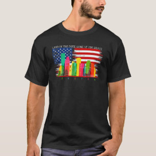 Houston Texas Watercolor Skyline Home State Souven T-Shirt