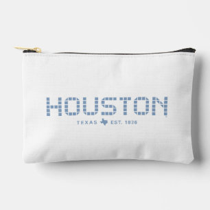 Houston Tile, Blue Tile, Houston Texas Accessory Pouch