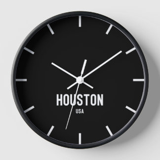 Houston Time Zone Newsroom Wall Clock