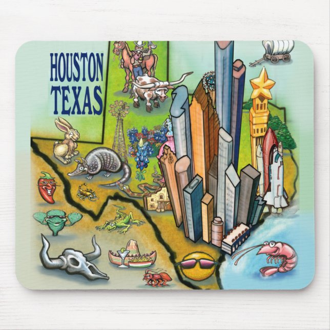 Houston TX Mouse Pad (Front)