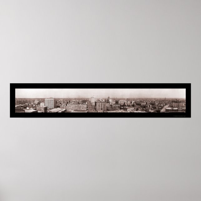 Houston TX Panoramic Photo 1910 Poster (Front)