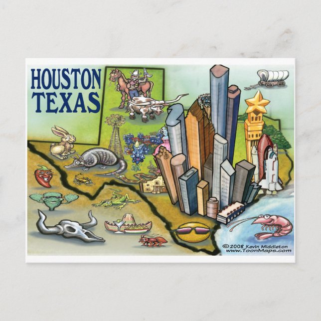 Houston TX Postcard (Front)