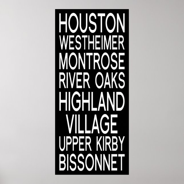 Houston | Typography Poster (Front)