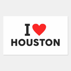 Houston United States america USA Texas love city Rectangular Sticker