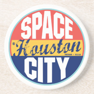 Houston Vintage Label Coaster