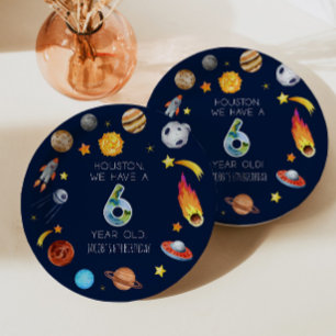 Houston We Have A 6 Year Old 6th Birthday Party Paper Plate