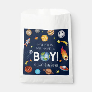 Houston We Have A Boy Space Galaxy Baby Shower Favour Bag