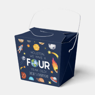 Houston We Have A Four Year Old 4th Birthday Party Favour Box