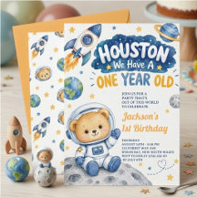 Houston We Have A One Year Old 1st Birthday
