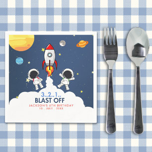 "Houston, We Have a Party!" Birthday boy Napkin