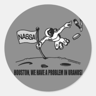 HOUSTON WE HAVE A PROBLEM CLASSIC ROUND STICKER