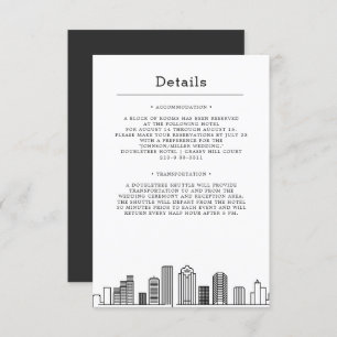 Houston Wedding   Guest Details Invitation