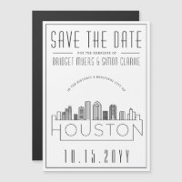 Houston Wedding | Stylised Skyline Save the Date