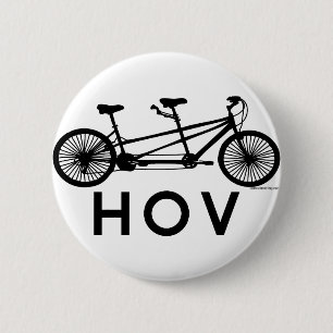 HOV Tandem Bicycle 6 Cm Round Badge