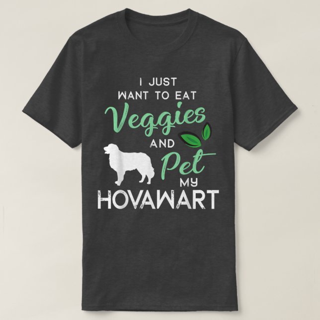 Hovawart Funny Vegan Dog Lover Owner Xmas Birthday T-Shirt (Design Front)