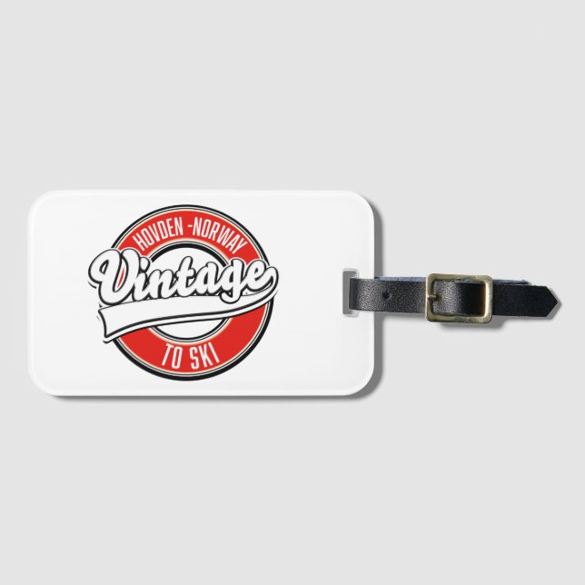 hovden norway logo luggage tag (Front Horizontal)
