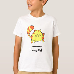 Hover Cat Fun Cartoon Cat Shirt for Kids